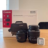 50mm f/1.8 STM +18-55 ISII - per reflex Canon EOS