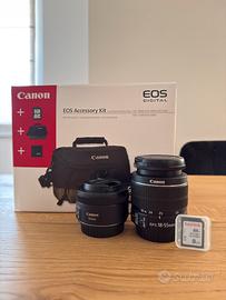 50mm f/1.8 STM +18-55 ISII - per reflex Canon EOS