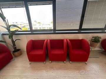 Poltrone design Arflex rosse