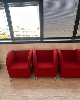 Poltrone design Arflex rosse