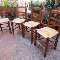 Sedie romagnole vintage impagliate