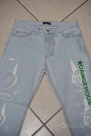 Jeans Azzurro Straight Uomo Taglia 50