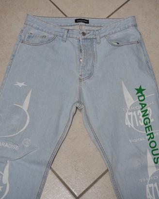 Jeans Azzurro Straight Uomo Taglia 50