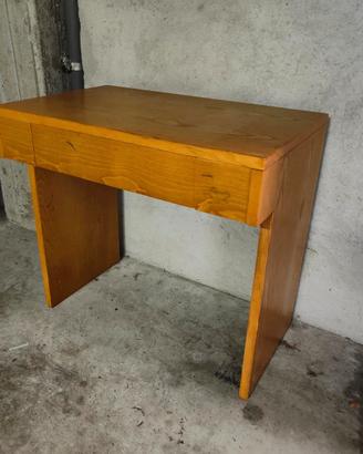 Scrivania in legno di frassino con cassetto 80x50