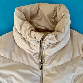 Piumino collo alto donna beige
