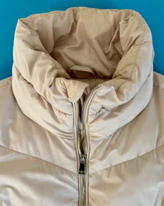 Piumino collo alto donna beige