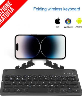TASTIERA PIEGHEVOLE WIRELESS SUPPORTO SMARTPHONE