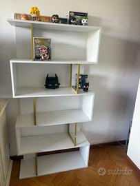 Libreria bianco e oro