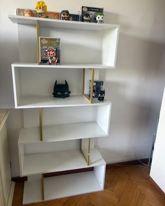 Libreria bianco e oro