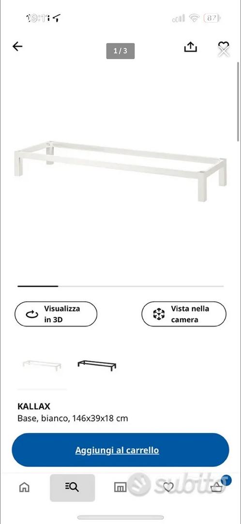 KALLAX base, bianco, 146x39x18 cm - IKEA Italia