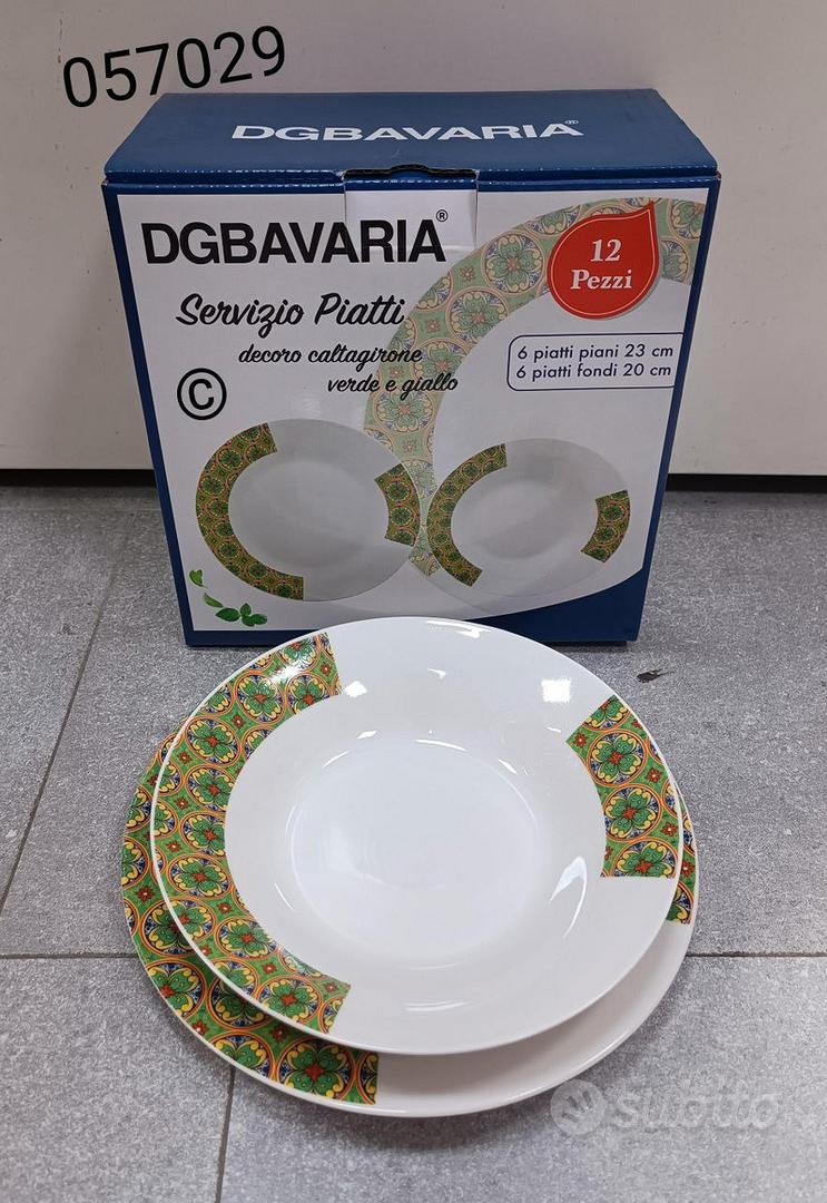 10548 - Servizio Piatti Con Decoro Oro Set Per 12 Persone 41 Pezzi