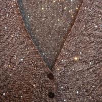 Cardigan elegante donna Oltre con paillettes oro