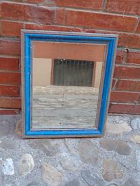 specchio con vetro antico