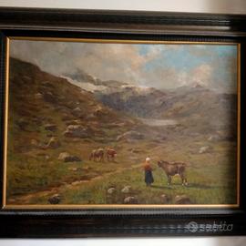 Giuseppe Bazzini olio su tavola 