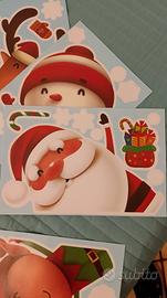 Vetrofanie Natale adesivi decorativi 