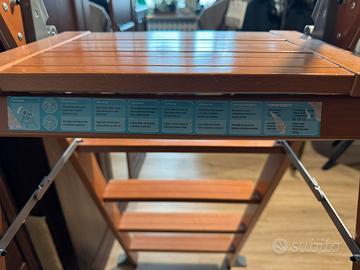 Scala ripieghevole legno  5 gradini Foppapedretti