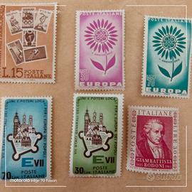 6 francobolli italiani nuovi del 1964