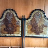 Letto in ferro battuto con intarsi in madreperla