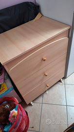 Mobiletto fasciatoio con cassetti
