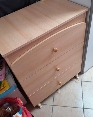 Mobiletto fasciatoio con cassetti