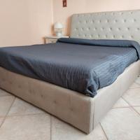 letto matrimoniale contenitore con materasso 