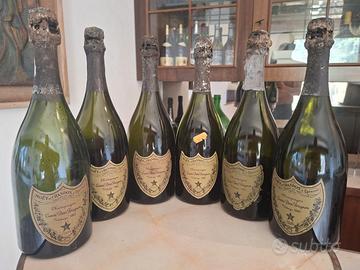 Set 6 bottiglie vintage Dom Perignon, anni '75/'90