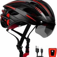 Casco da Bici per Uomo e Donna MTB con 2 Occhiali