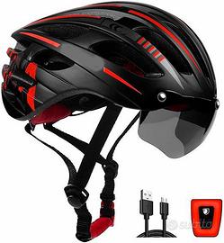 Casco da Bici per Uomo e Donna MTB con 2 Occhiali