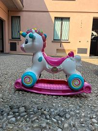 Unicorno a Dondolo con possibilita di ruote