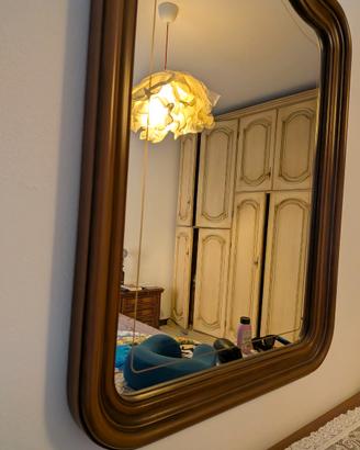 Specchio da parete  con cornice in legno