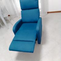 Poltrona riclinabile blu