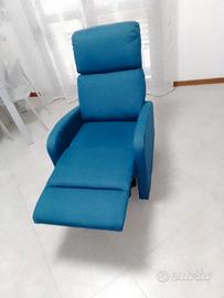 Poltrona riclinabile blu