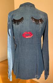 Camicia Jeans Peacock blue