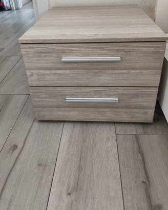 Coppia di comodini rovere chiaro
