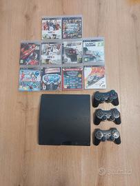 play station 3 con giochi e controller