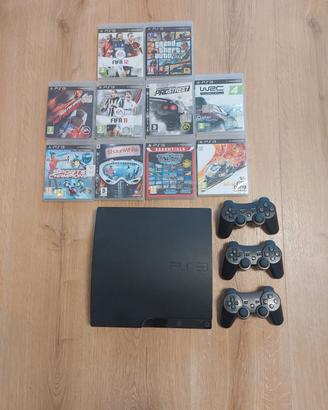 play station 3 con giochi e controller