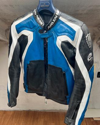 Giacca Moto in Pelle Arlen Ness Racing