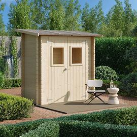 Casetta in legno 2x1 m Addossata Jack Per Attrezzi