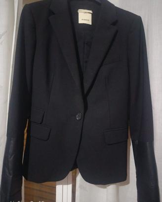 Blazer Pinko lana e pelle