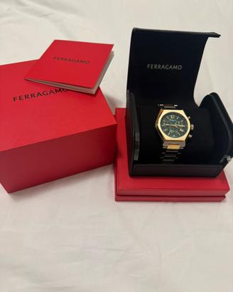 Orologio Ferragamo Sport Chrono verde/oro