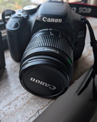 Canon EOS 600D + SD + obiettivo zoom 55-200