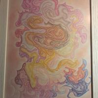 quadro con disegno astratto 