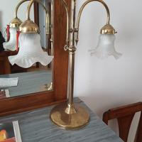 Lampada ed Abat jour ottone