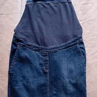 Gonna Salopette in Jeans Premaman