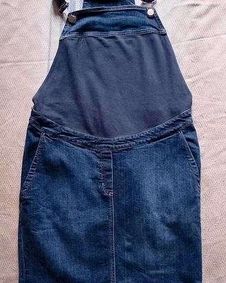 Gonna Salopette in Jeans Premaman