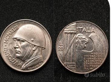 Mussolini Medaglia/Moneta 20 Lire