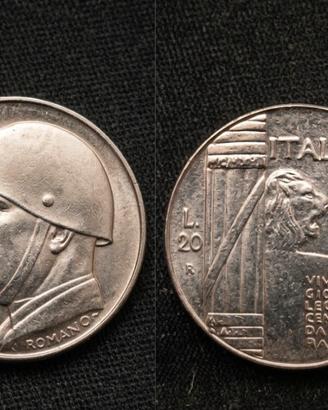 Mussolini Medaglia/Moneta 20 Lire