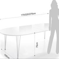 Tavolo allungabile bianco