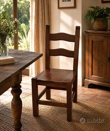 6 sedie di legno stile versabile