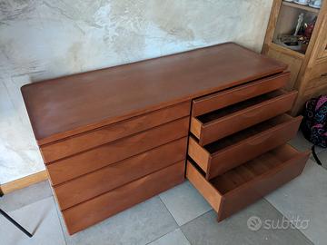 cassettiera 8 cassetti in ciliegio